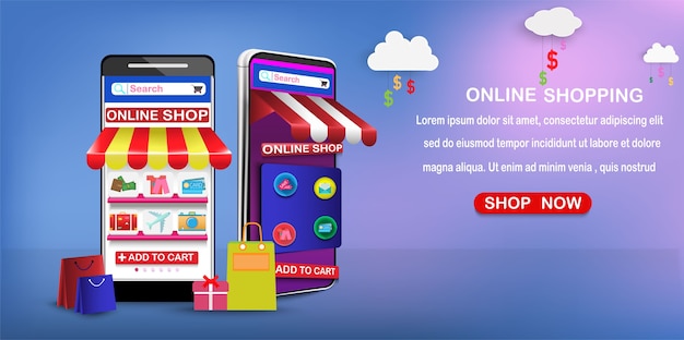 Marketing numérique sur smartphone d'application. marketing et achats en ligne
