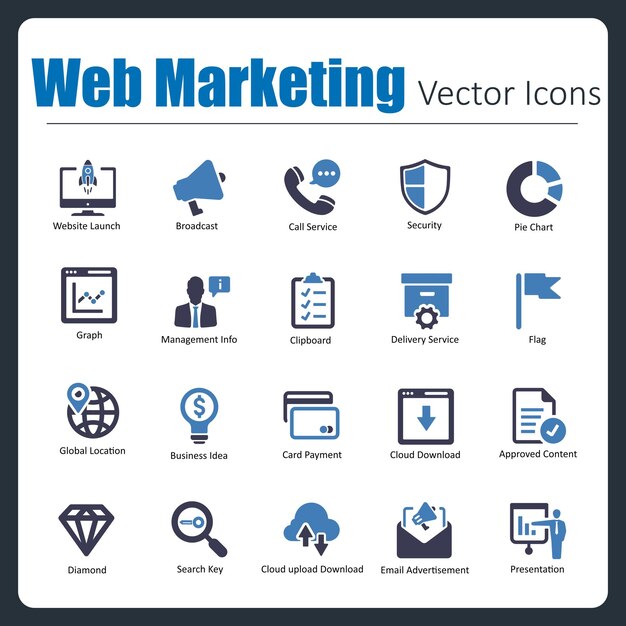 Vecteur le marketing sur le web