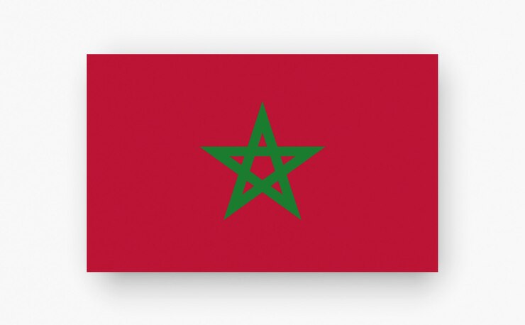 Vecteur maroc drapeau détaillé sur fond blanc illustration vectorielle