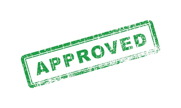 Marque approuvée Marque d'approbation verte Marque dapprobation Grunge