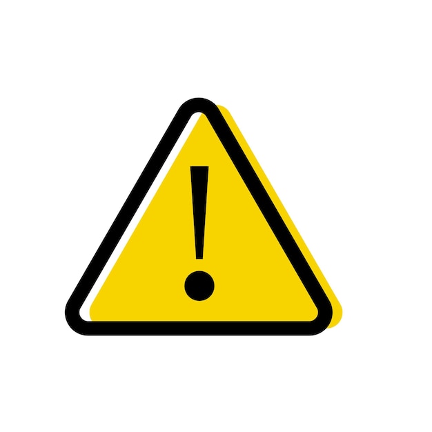 Marque d'exclamation triangle noir avertissement d'alerte icône de circulation marque d'avertissement signe bouton de précaution vect