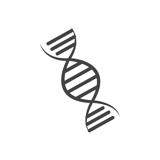 Marque de symbole d'icône d'ADN dans le style rempli