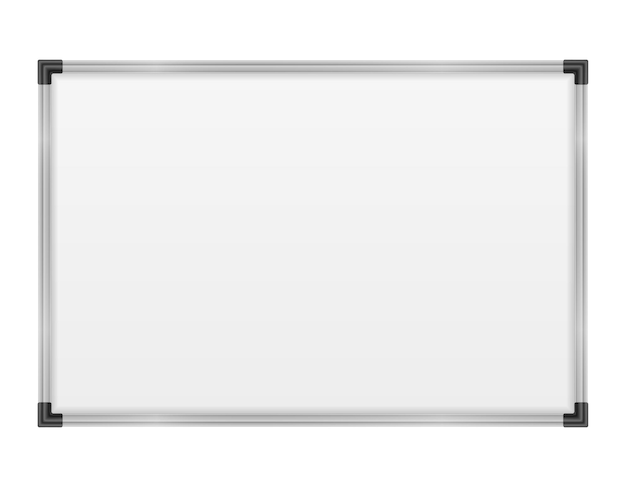 Marqueur magnétique de tableau blanc vide pour la formation et l'éducation de présentations isolées sur le blanc