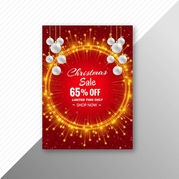 Marry Christmas Brillant Ball Brochure Design Vente Modèle