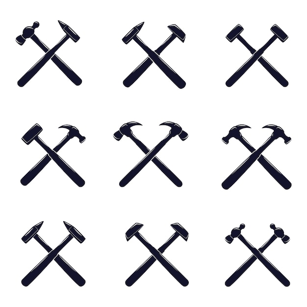 Marteau Croisé Icon Set