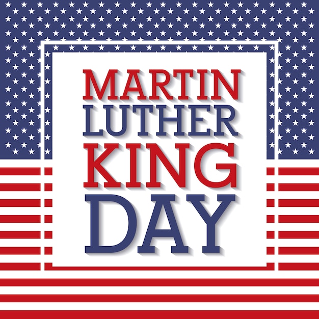 Martin Luther King Day Drapeau National Cadre Décoration