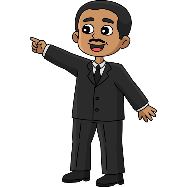 Martin Luther King de Juneteenth Clipart de dessin animé