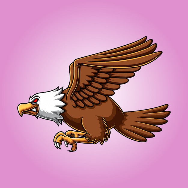 Mascotte D'aigle Déploie Les Ailes