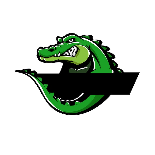 Vecteur mascotte aligator / crocodile logo logo concept