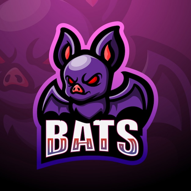 Mascotte De Chauve-souris Esport Logo Illustration