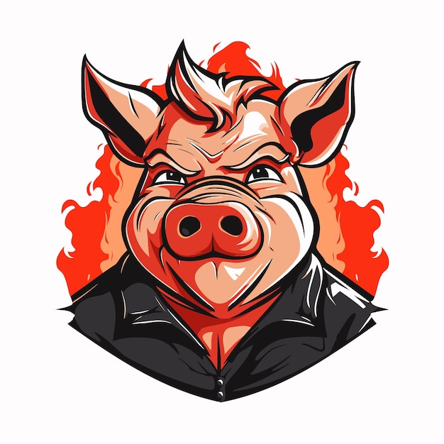 Vecteur mascotte de cochon