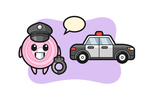 Mascotte De Dessin Animé De Rondelles D'oignon En Tant Que Police, Design De Style Mignon Pour T-shirt, Autocollant, élément De Logo