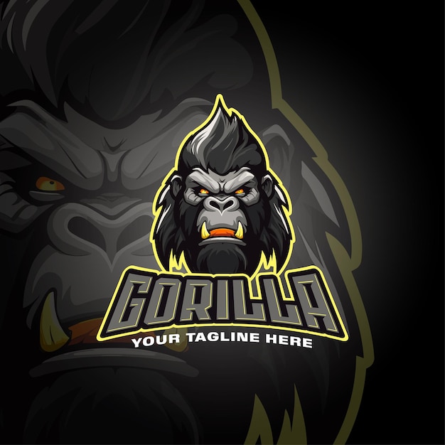 La Mascotte Du Gorille Est Le Logo Du Jeu Esport