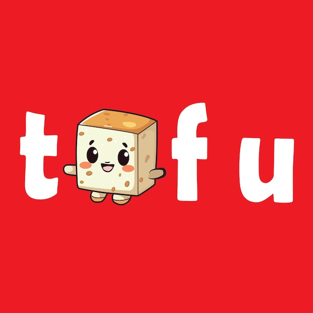 Mascotte Du Logo Du Tofu