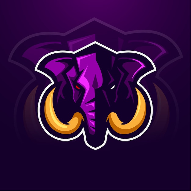 Mascotte Elephant-mammoth Logo Animalier