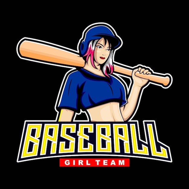 mascotte de l'équipe de baseball fille