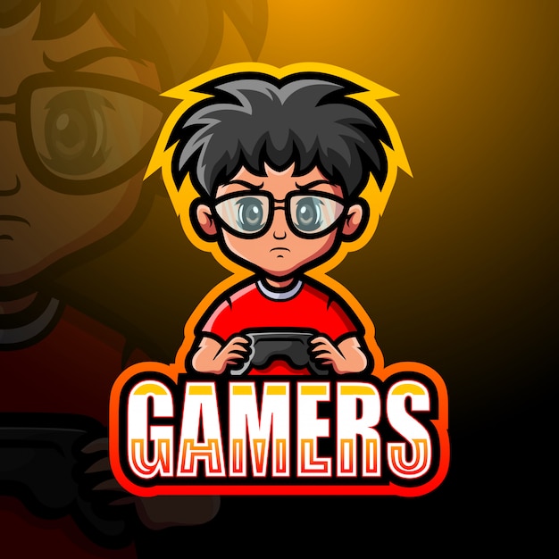 Mascotte De Gamer Garçon Esport