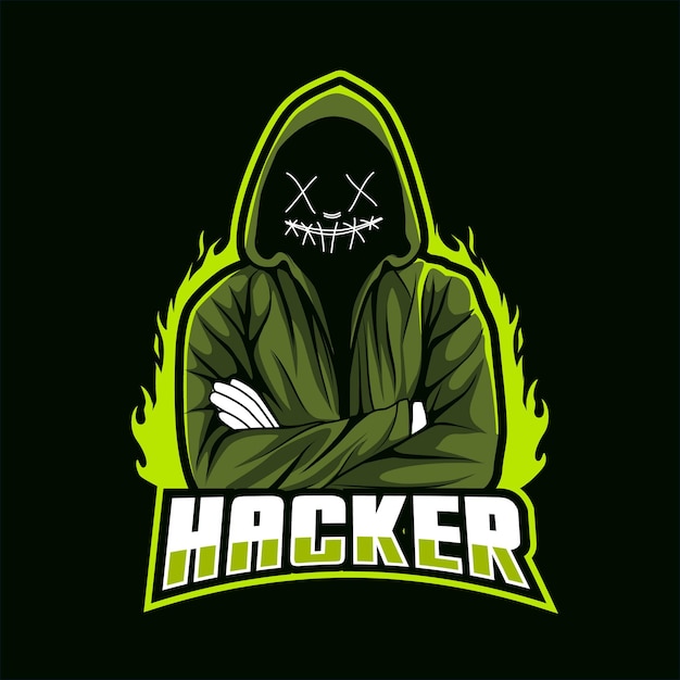 Mascotte de hacker pour logo sports et esports