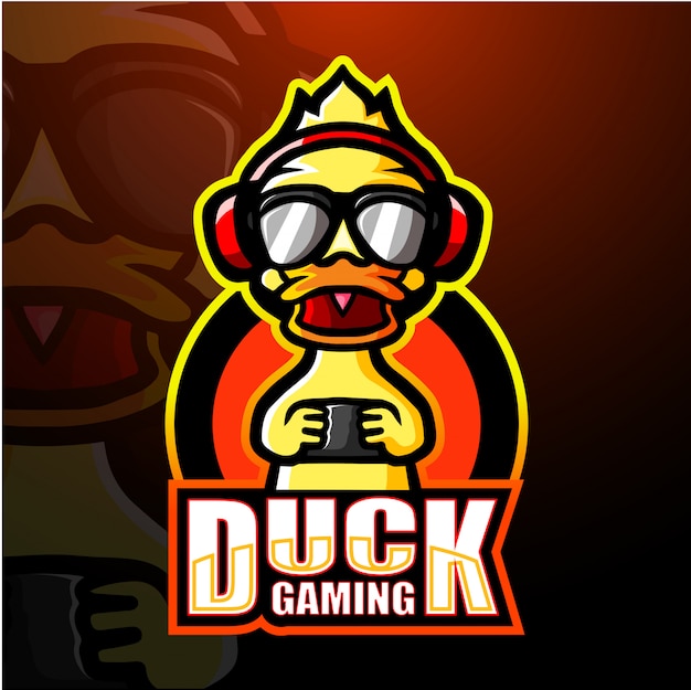 Mascotte De Jeu De Canard Esport Illustration