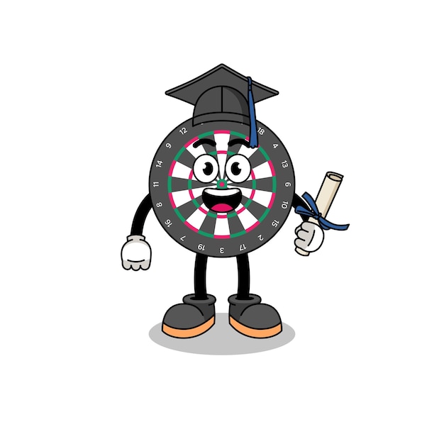 Mascotte de jeu de fléchettes avec pose de graduation