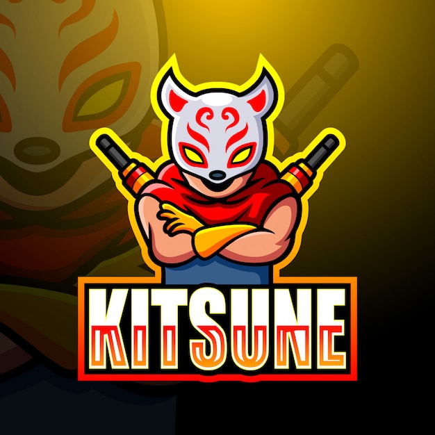 Mascotte De Kitsune Ninja Esport