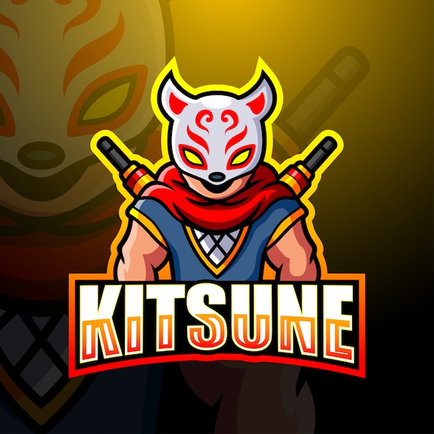 Mascotte De Kitsune Ninja Esport