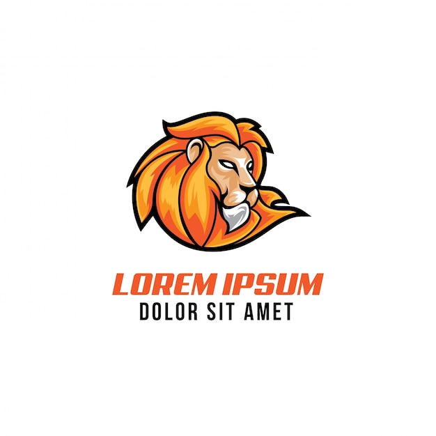 Mascotte Lion Logo