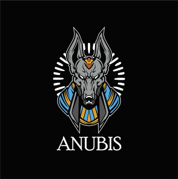 Vecteur mascotte de logo anubis