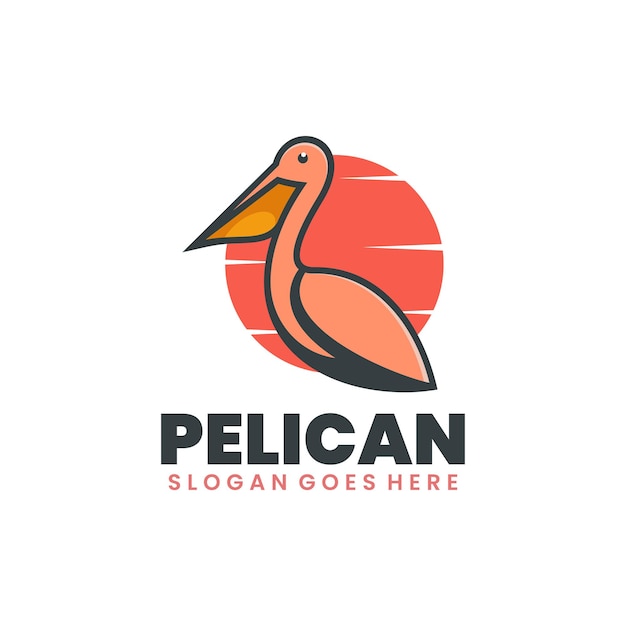 Mascotte de logo de pélican