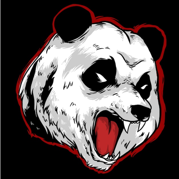 Mascotte Logo Tête De Panda