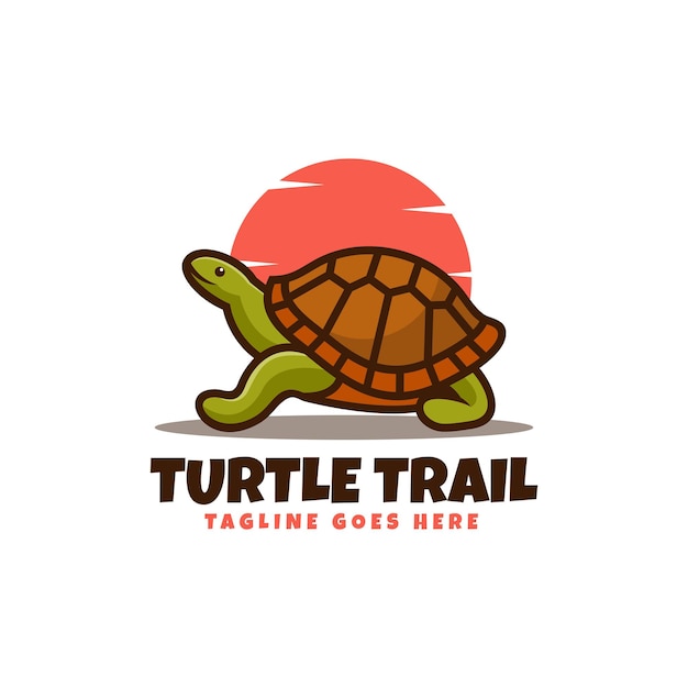 Mascotte de logo de tortue