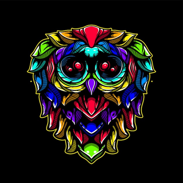 Mascotte De Motif Hibou Décoratif Coloré Lolipop