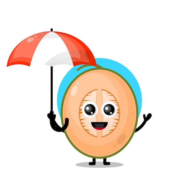 Mascotte De Personnage Mignon Parapluie Melon