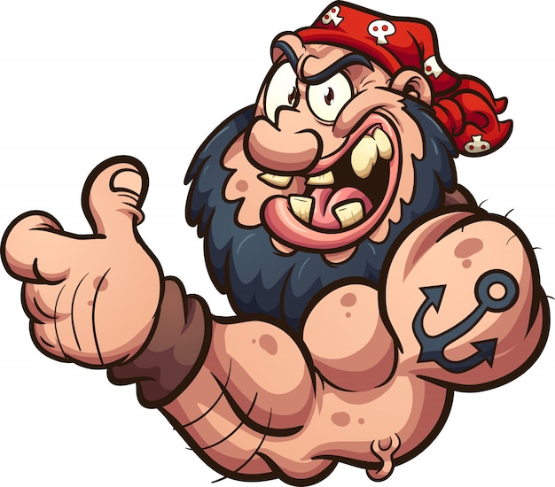 Mascotte De Pirate Forte