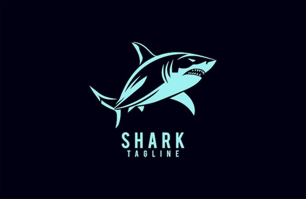 Vecteur mascotte de requin de luxe jeu de sport électronique modèle de conception de logo vectoriel