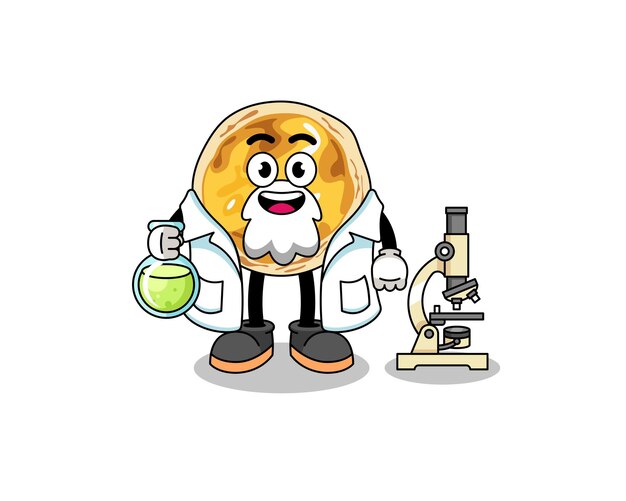 Vecteur mascotte de scientifique oeuf tart39s