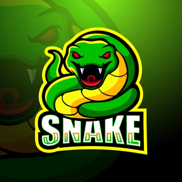 Mascotte De Serpent Vert Illustration Esport