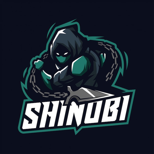 Mascotte Shinobi Pour Logo Sports Et Esports Isolé