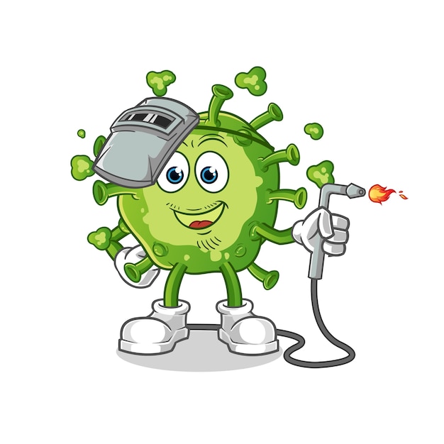 Mascotte De Soudeur De Virus.