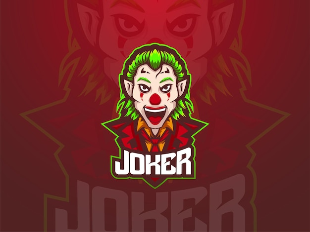Vecteur mascotte spéciale du logo joker esport