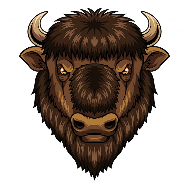 Mascotte tête de bison