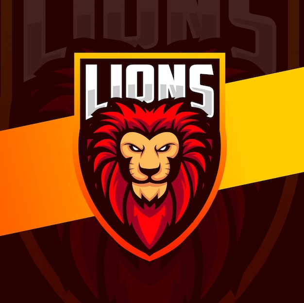 Mascotte Tête De Lion Esport Lgoo Design