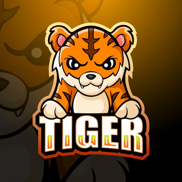 Mascotte De Tigre Esport Illustration