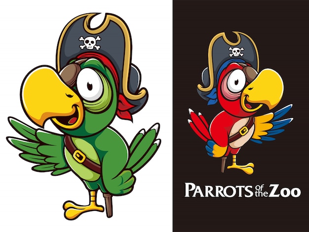 Mascottes De Perroquet Pirate