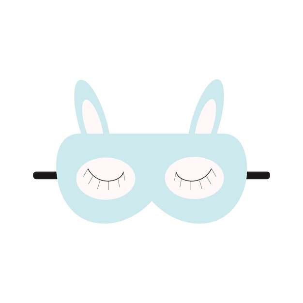 Masque bleu pour dormir en forme de lapin