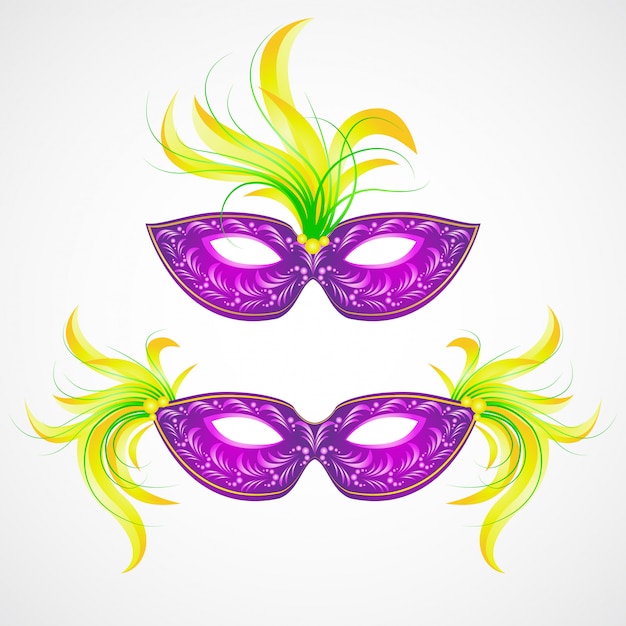 Masque De Carnaval De Mardi Gras. Illustration