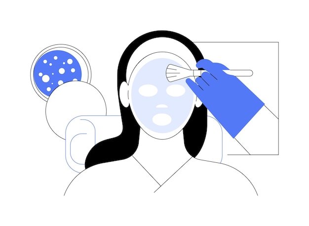Masque facial isolé illustrations vectorielles de dessin animé
