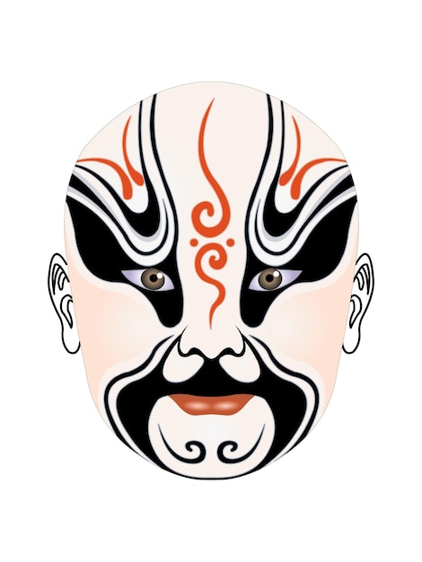 masque facial maquillage facial chinois masque tribal traditionnel masques d'opéra de Pékin