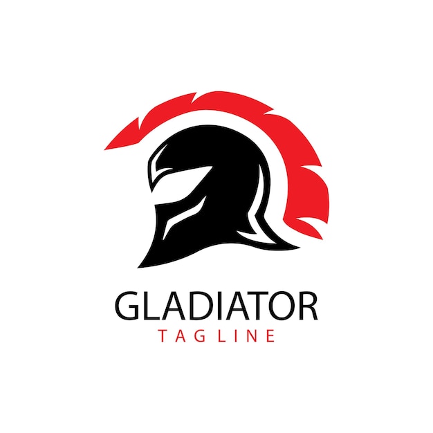 Masque De Gladiateur Casque Spartiate Logo Modèle Vecteur Icône Design