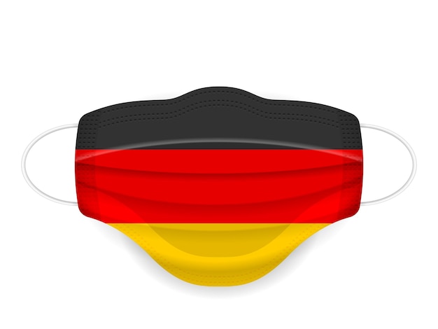 Masque médical drapeau de l'Allemagne